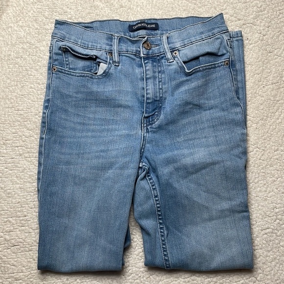 Calvin Klein Jeans High Rise Skinny Denim Jeans Stretchy Size 4 - Picture 3 of 9